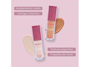 CORRETIVO LIQUIDO FEELS RUBY ROSE CASTANHA 20 6,6ML